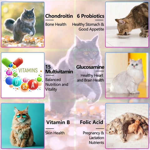 15-In-1 Cat Vitamins - Coat and Skin Support Nutriamazonia - nutriamazonia