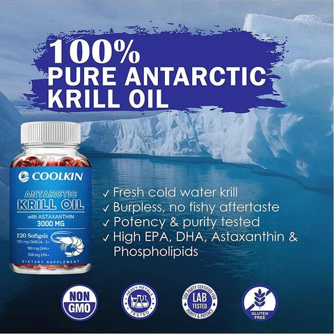 Antarctic Krill Oil - Heart Health Support Coolkin Adults - nutriamazonia