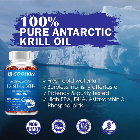 Antarctic Krill Oil - Heart Health Support Coolkin Adults - nutriamazonia