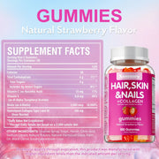Biotin Gummies - High Potency Gluten Free Hair Skin Nails - nutriamazonia