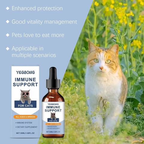 Cat Vitamin Drops - Immune Support Yegbong For Cats - nutriamazonia