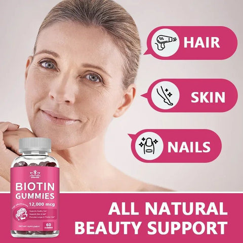 Collagen Biotin Gummies - Supports Radiant Skin, Hair And Nails Nutriamazonia Adults Glow - nutriamazonia