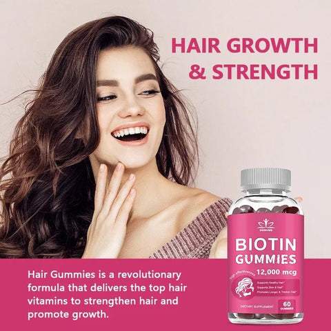 Collagen Biotin Gummies - Supports Radiant Skin, Hair And Nails Nutriamazonia Adults Glow - nutriamazonia