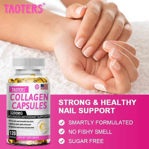 Collagen Capsules - 3200mg High Potency Taoters Adults Glow - nutriamazonia
