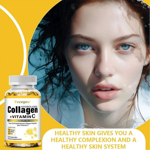 Collagen - Supports Skin Hair Nails Tecepec Adults Glow - nutriamazonia