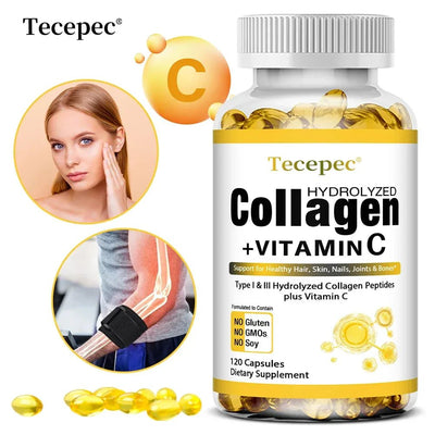 Collagen - Supports Skin Hair Nails Tecepec Adults Glow - nutriamazonia