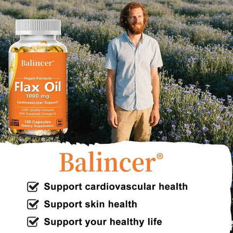 Flax Oil Capsules - Heart Health Balincer Adults Vital - nutriamazonia