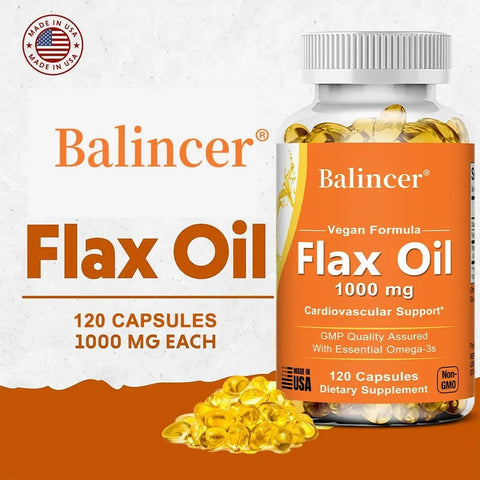 Flax Oil Capsules - Heart Health Balincer Adults Vital - nutriamazonia