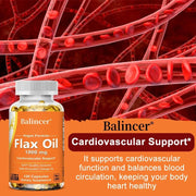 Flax Oil Capsules - Heart Health Balincer Adults Vital - nutriamazonia