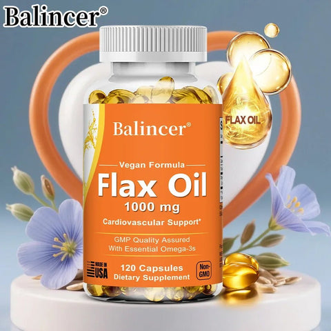 Flax Oil Capsules - Heart Health Balincer Adults Vital - nutriamazonia