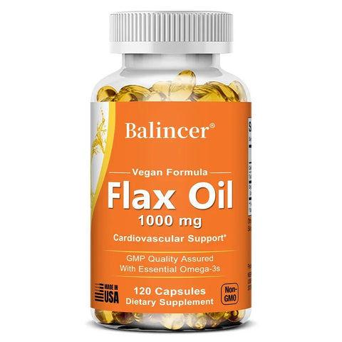 Flax Oil Capsules - Heart Health Balincer Adults Vital - nutriamazonia