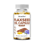 Flaxseed Oil Capsules - Heart Health Bcuelov Adults Premium - nutriamazonia