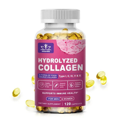 Hydrolyzed Collagen - Nourishes Skin Hair Nails And Joints For Radiant Health SNGHWE For Men Women Glow - nutriamazonia