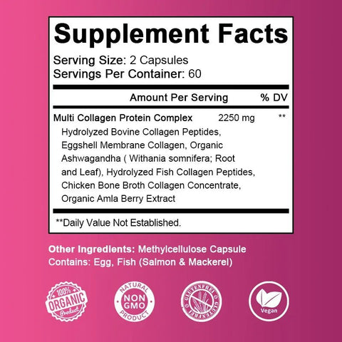 Hydrolyzed Collagen - Nourishes Skin Hair Nails And Joints For Radiant Health SNGHWE For Men Women Glow - nutriamazonia