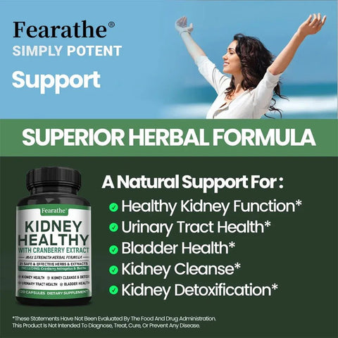 Kidney Health - Urinary Tract Support Bcuelov Unisex Daily - nutriamazonia