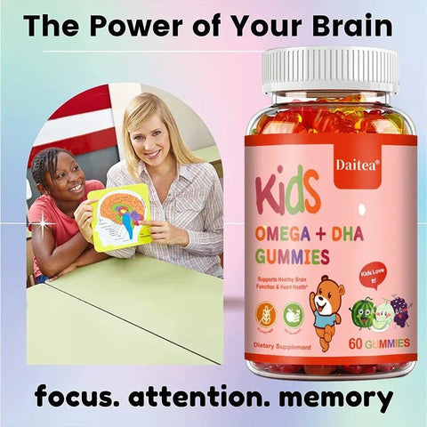 Kids Omega DHA Gummies - Brain Health And Daily Energy Daitea Kids Boost - nutriamazonia