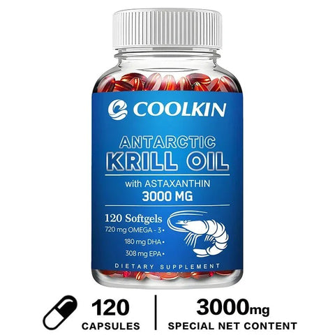 Krill Oil - 3000mg Omega3 For Heart Joints Coolkin - nutriamazonia