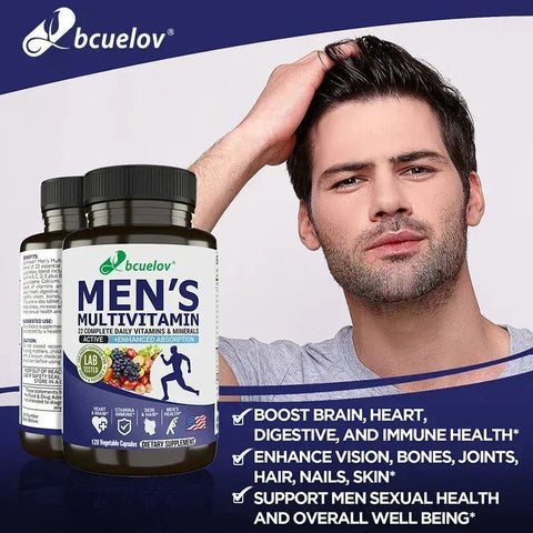 Mens Multivitamin - Daily Energy And Vitality Support Nutriamazonia Men PowerBoost - nutriamazonia