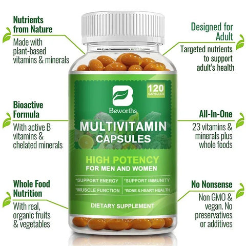 Multivitamin Capsules - Brain Health Boost Beworths - nutriamazonia