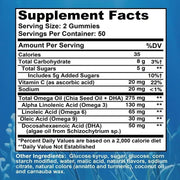 Omega 3 6 9 DHA Gummies - Brain Health Concentration Support Nutriamazonia Adults MaxStrength - nutriamazonia