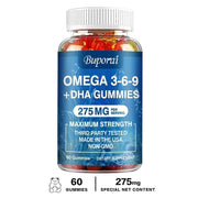 Omega 3 6 9 DHA Gummies - Brain Health Concentration Support Nutriamazonia Adults MaxStrength - nutriamazonia