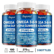 Omega 3 6 9 DHA Gummies - Brain Health Concentration Support Nutriamazonia Adults MaxStrength - nutriamazonia
