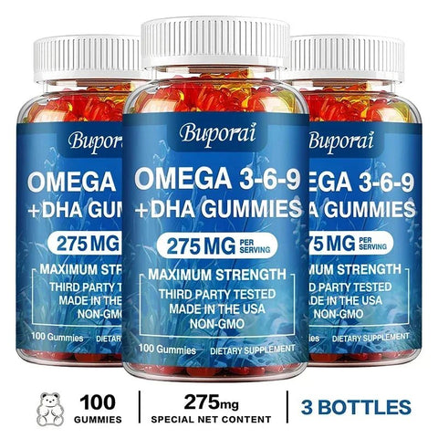 Omega 3 6 9 DHA Gummies - Brain Health Concentration Support Nutriamazonia Adults MaxStrength - nutriamazonia