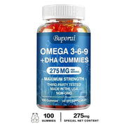 Omega 3 6 9 DHA Gummies - Brain Health Concentration Support Nutriamazonia Adults MaxStrength - nutriamazonia