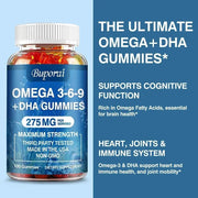 Omega 3 6 9 DHA Gummies - Brain Health Concentration Support Nutriamazonia Adults MaxStrength - nutriamazonia