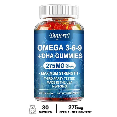 Omega 3 6 9 DHA Gummies - Brain Health Concentration Support Nutriamazonia Adults MaxStrength - nutriamazonia