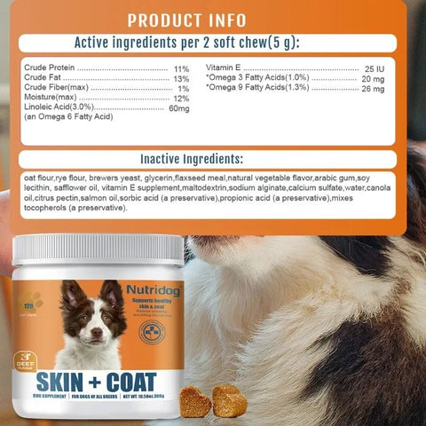 Omega 3 Dog Skin Coat - Nourishes Healthy Skin NutriDog - nutriamazonia
