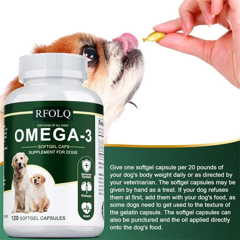 Omega-3 Dog Supplement - Hair Skin Joints Buporai Premium - nutriamazonia