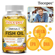 Omega 3 Fish Oil - 1290mg EPA DHA Tecepec Adults Vitality - nutriamazonia
