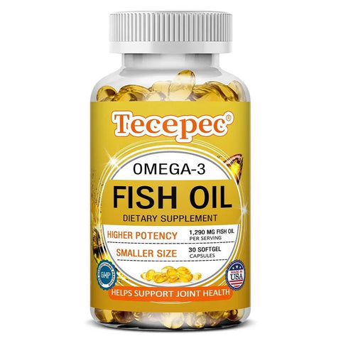 Omega 3 Fish Oil - 1290mg EPA DHA Tecepec Adults Vitality - nutriamazonia