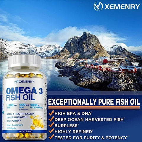 Omega 3 Fish Oil - Brain And Heart Health Support Buporai - nutriamazonia