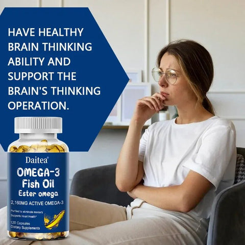 Omega 3 Fish Oil - Brain Health Daitea Adults Premium - nutriamazonia