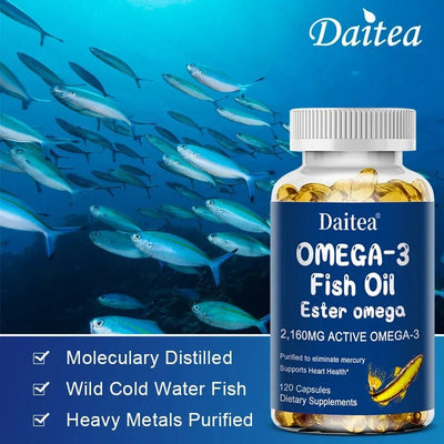 Omega 3 Fish Oil - Brain Health Daitea Adults Premium - nutriamazonia