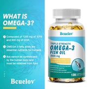 Omega-3 Fish Oil Capsules - DHA For Brain Health Bcuelov - nutriamazonia
