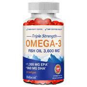 Omega-3 Fish Oil Capsules - Supports Brain Heart Memory - nutriamazonia