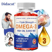 Omega-3 Fish Oil Capsules - Supports Brain Heart Memory - nutriamazonia