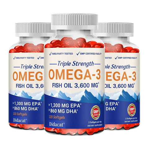 Omega-3 Fish Oil Capsules - Supports Brain Heart Memory - nutriamazonia
