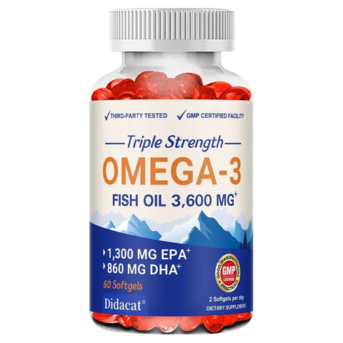 Omega-3 Fish Oil Capsules - Supports Brain Heart Memory - nutriamazonia