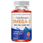 Omega-3 Fish Oil Capsules - Supports Brain Heart Memory - nutriamazonia