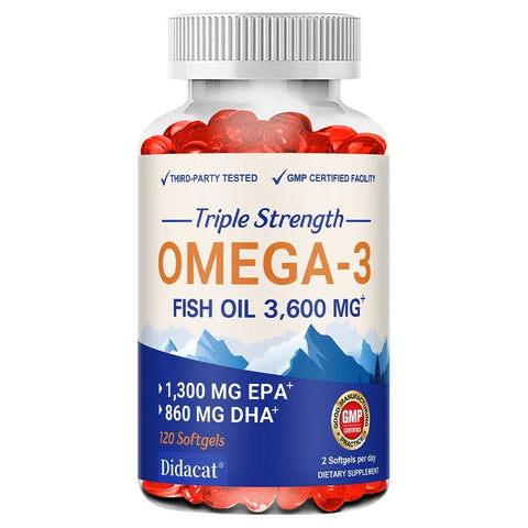 Omega-3 Fish Oil Capsules - Supports Brain Heart Memory - nutriamazonia