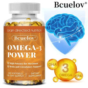Omega 3 Fish Oil - Concentrated EPA/DHA Brain Health Bcuelov - nutriamazonia