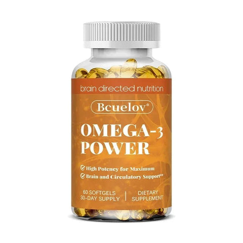 Omega 3 Fish Oil - Concentrated EPA/DHA Brain Health Bcuelov - nutriamazonia