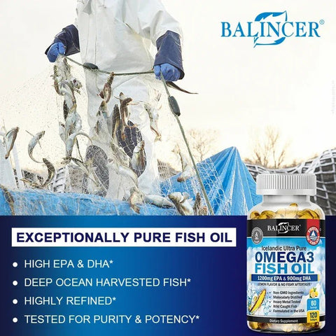 Omega 3 Fish Oil - Heart And Brain Health Support Balincer - nutriamazonia