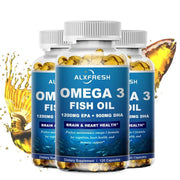 Omega 3 Fish Oil - Heart & Brain Support ALXFRESH Unisex - nutriamazonia