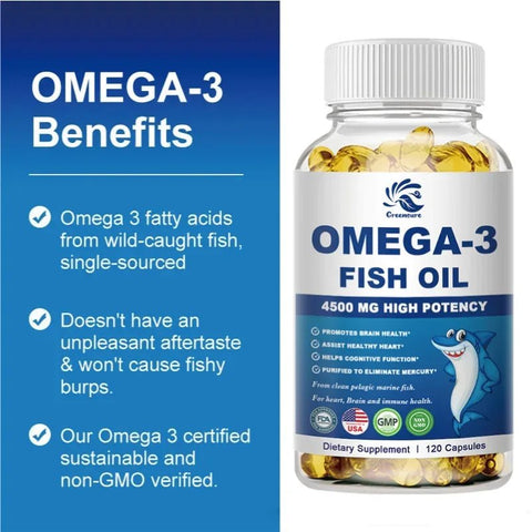 Omega-3 Fish Oil - Heart Health Support Nutriamazonia Adults - nutriamazonia