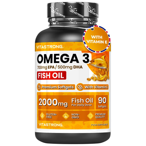 Omega 3 Fish Oil - High Dose 2000mg No Aftertaste VITASTRONG - nutriamazonia